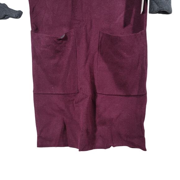 Nicole Miller‎ New York Burgundy Maroon Sweater Dress S NWT - Picture 3 of 9